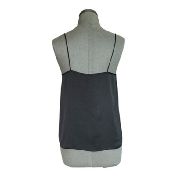 Mango Black Lace Satin Camisole Top Sleeveless V-Neck Lingerie Style Top Size S - Picture 5 of 8